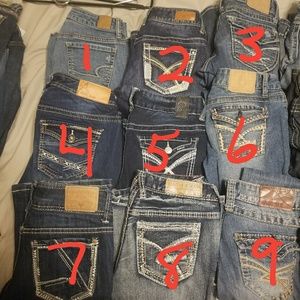 Jeans different brands